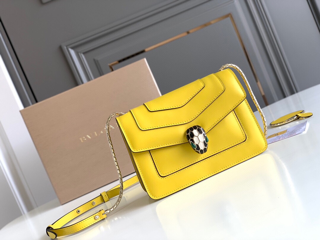 Bvlgari Serpenti Forever Crossbody Bag Yellow